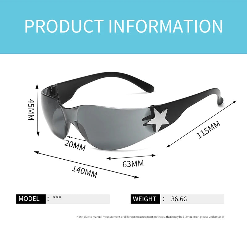 Luxury Women Sunglasses New Punk Sports Sun Glasses Brand Designer Y2K One Piece Glasses Fashion Men Goggle Shades UV400 Eyewear