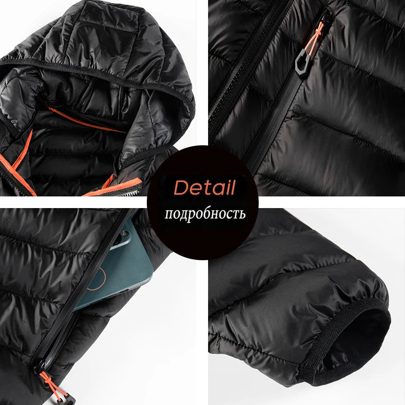 Winter Men Windproof Warm Hooded Jacket Parkas Coat Men Thick Outdoor Waterproof Jacket Parka Men Autumn Hat Outfits Parkas Male