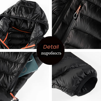 Winter Men Windproof Warm Hooded Jacket Parkas Coat Men Thick Outdoor Waterproof Jacket Parka Men Autumn Hat Outfits Parkas Male